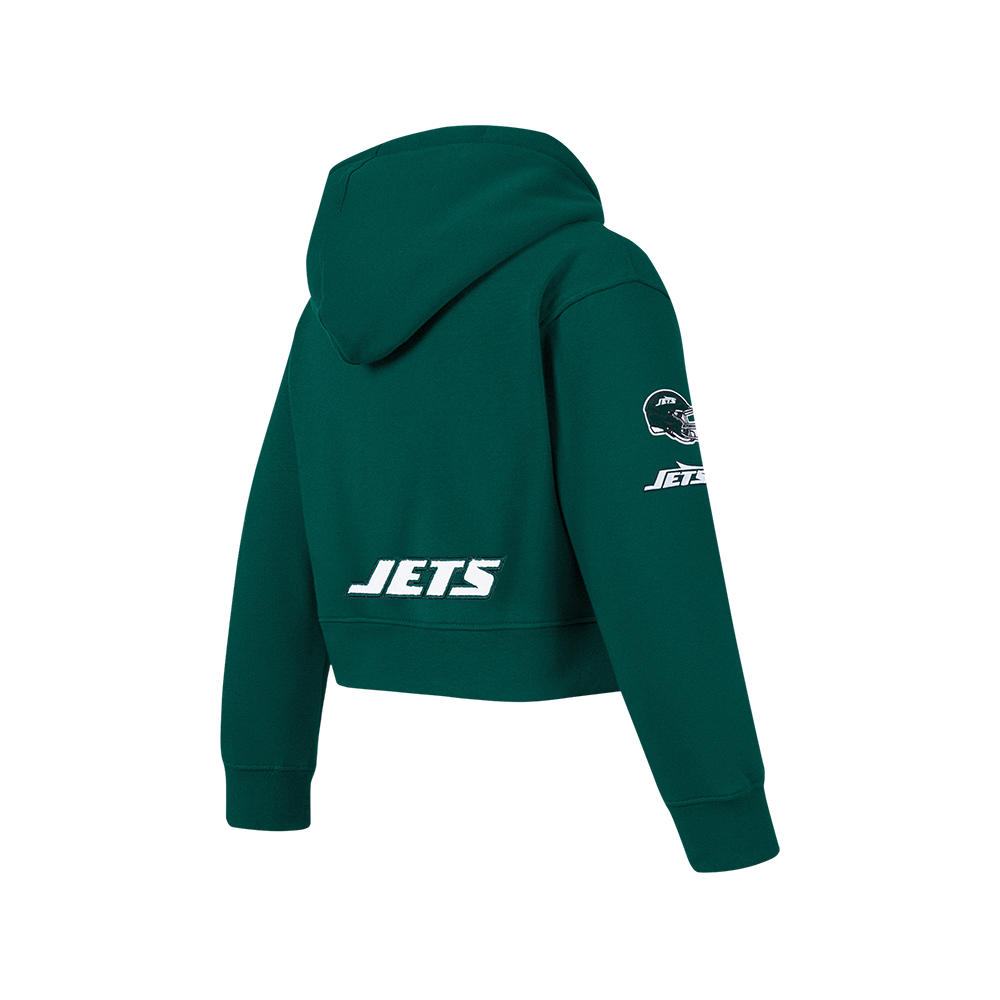 NFL NEW YORK JETS CLASSIC BIG GIRLS FLEECE FULL ZIP HOODIE (FOREST GREEN)