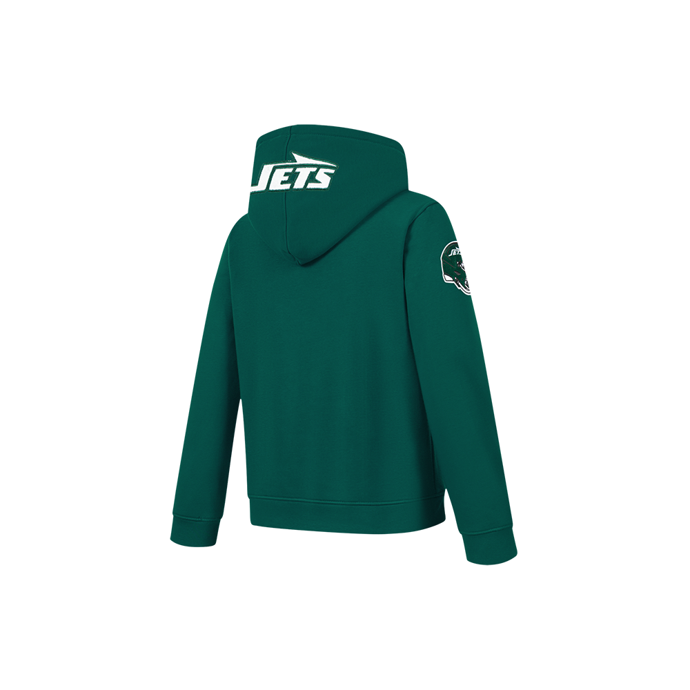 NFL NEW YORK JETS CLASSIC CHENILLE LITTLE BOY'S FLEECE PO HOODIE (FOREST GREEN)