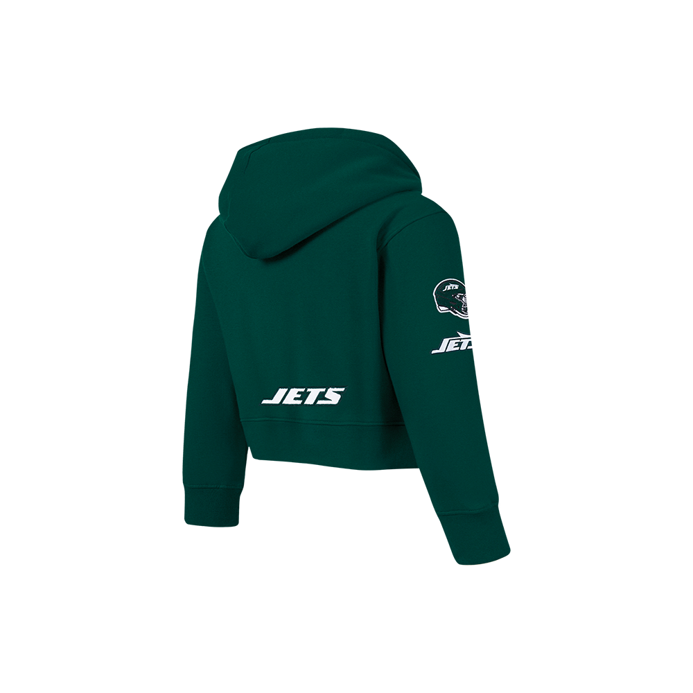 NFL NEW YORK JETS CLASSIC TODDLER GIRLS FLEECE FULL ZIP HOODIE  (FOREST GREEN)