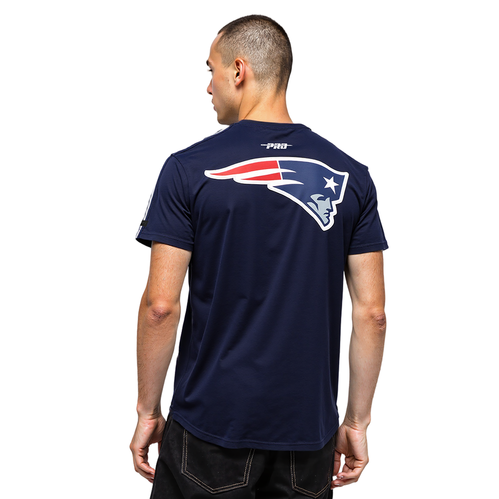 NFL NEW ENGLAND PATRIOTS CLASSIC MESH MEN'S SJ STRIPED TEE (MIDNIGHT NAVY)