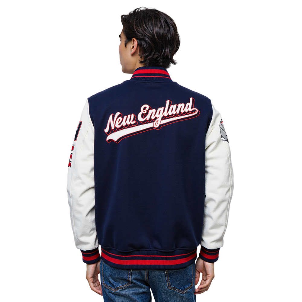 NFL NEW ENGLAND PATRIOTS SCRIPT TAIL MEN'S RIB WOOL VARSITY (MIDNIGHT NAVY/RED/MIDNIGHT NAVY)