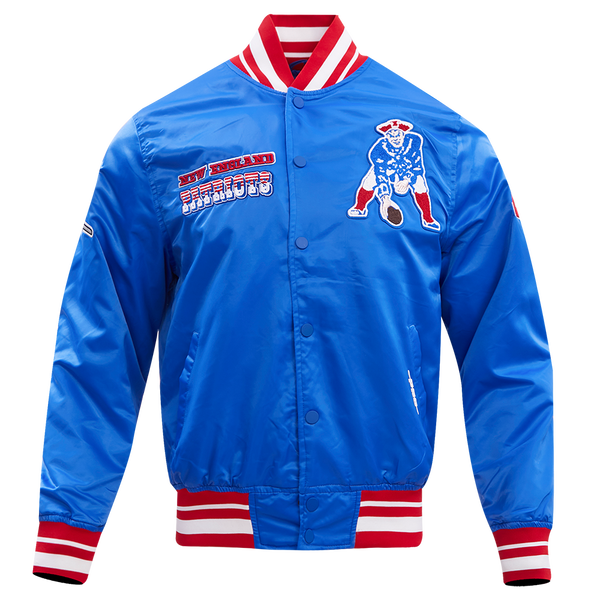 NEW ENGLAND PATRIOTS MASH UP SATIN JACKET (MIDNIGHT NAVY/RED/MIDNIGHT NAVY)