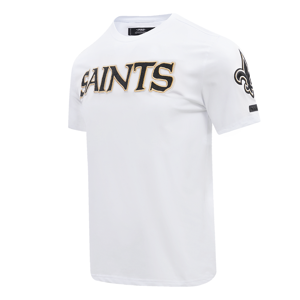 NFL NEW ORLEANS SAINTS CLASSIC CHENILLE SINGLE JERSEY TEE (WHITE)