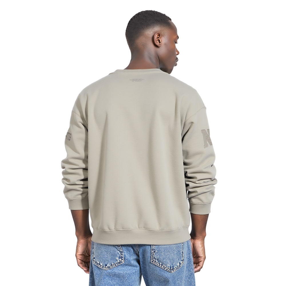 NFL NEW ORLEANS SAINTS NEUTRAL MEN'S DROP SHOULDER FLC CREWNECK (TAUPE)