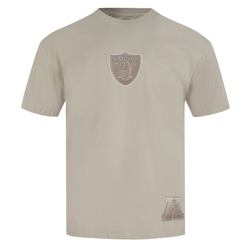 NFL LAS VEGAS RAIDERS WINGSPAN MEN'S DROP SHOULDER FLEECE PULLOVER HOODIE (TAUPE)