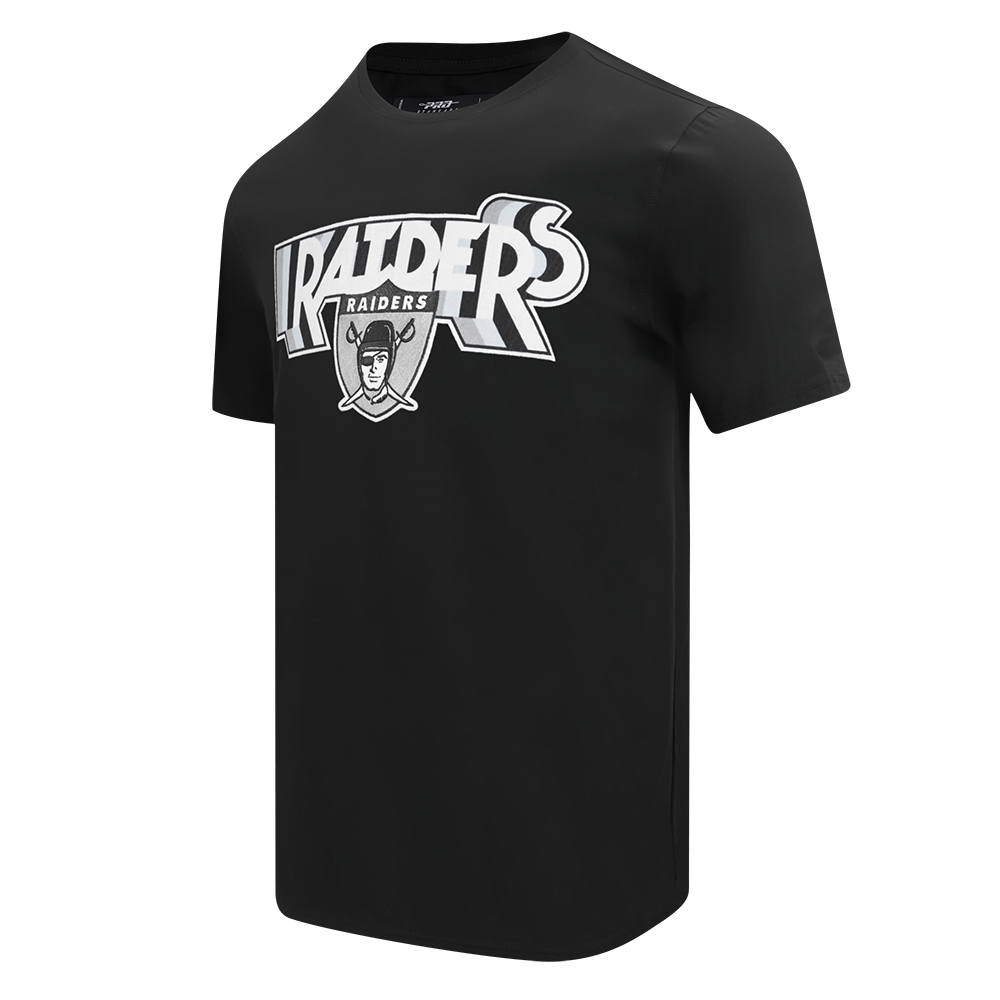 NFL LAS VEGAS RAIDERS RETRO ELEVATION MEN'S SINGLE JERSEY TEE (BLACK)