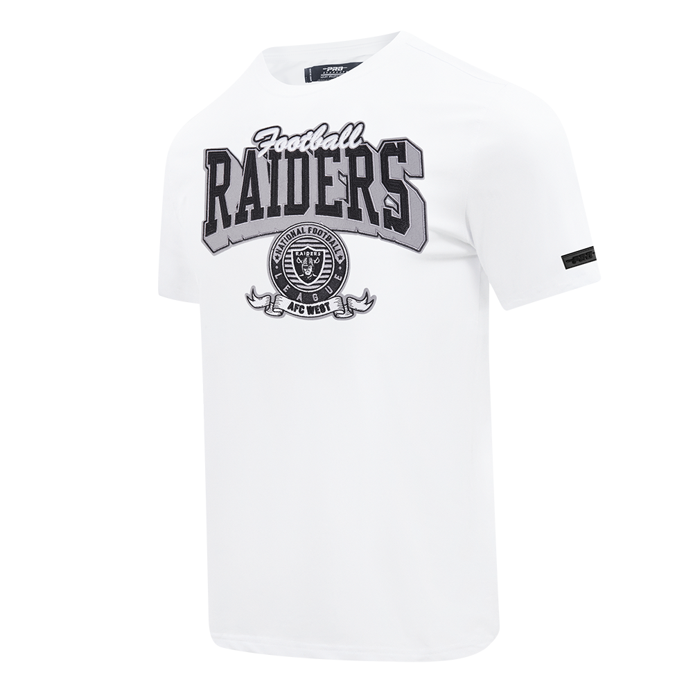 NFL LAS VEGAS RAIDERS TEAM BADGE MEN'S WM SJ TEE (WHITE)