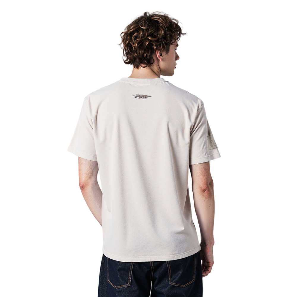 NFL LAS VEGAS RAIDERS WASHED CLASSIC MEN'S ENZYME WASH CJ DROP SHOULDER TEE (WASHED WARM SLATE)