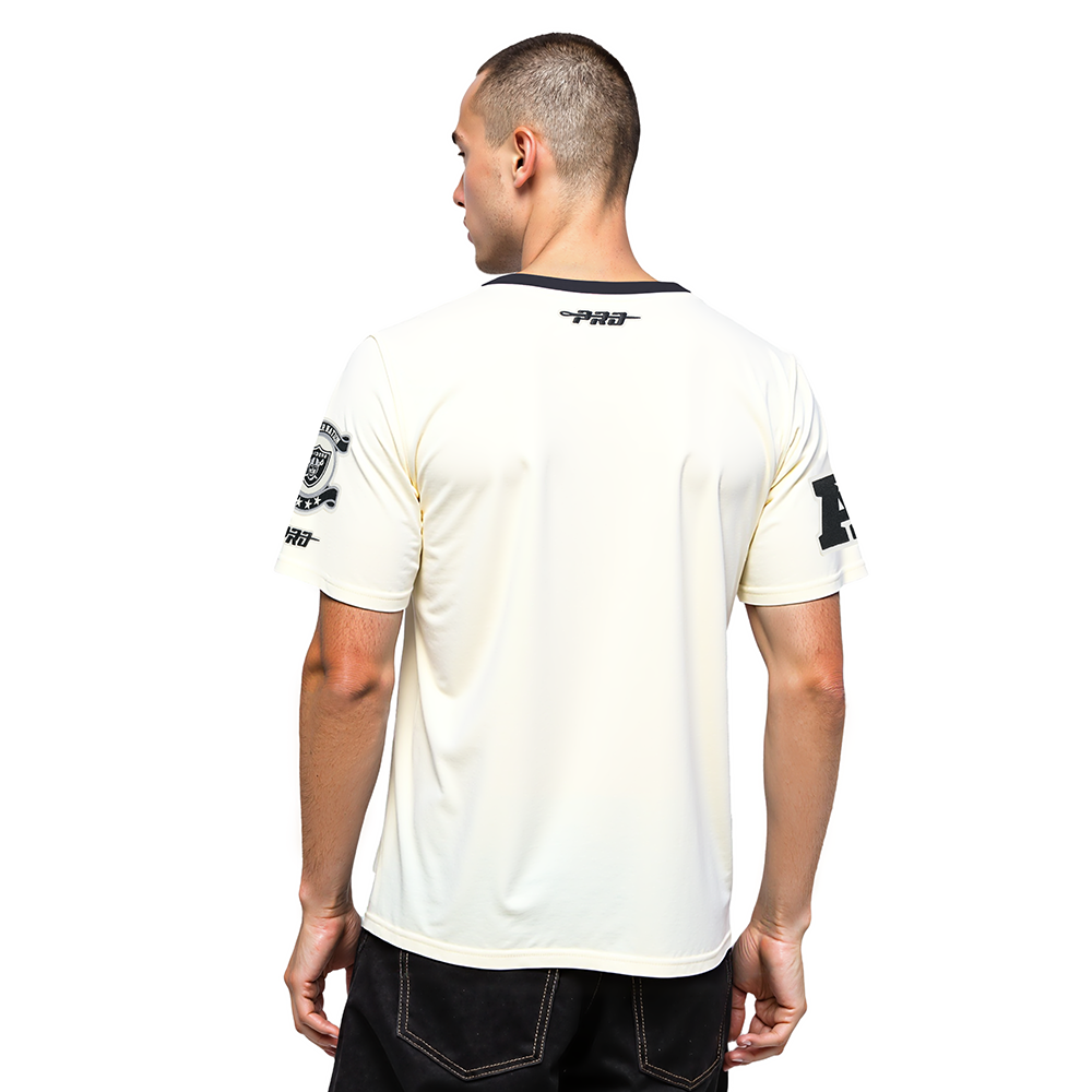 NFL LAS VEGAS RAIDERS MODERN ORIGINALS MEN'S RINGER TEE (EGGSHELL/ BLACK)