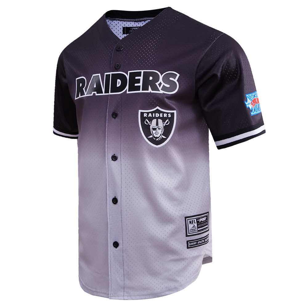 NFL LAS VEGAS RAIDERS TEAM MEN S MESH BUTTON DOWN SHIRT BLACK