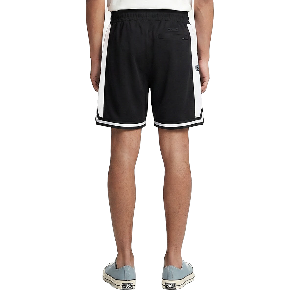 NFL LAS VEGAS RAIDERS SCRIPT TAIL MEN'S DOUBLE KNIT 2.0 SHORT (BLACK)