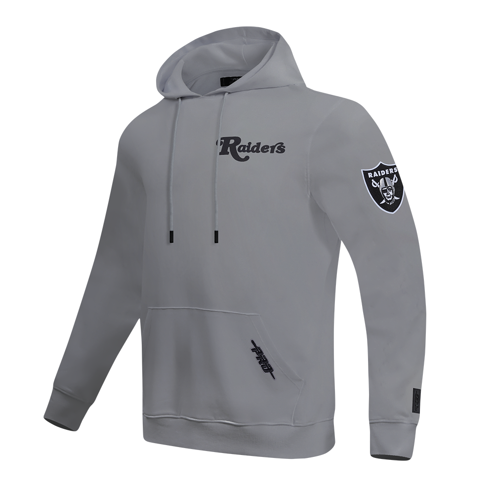 NFL LAS VEGAS RAIDERS SOUVENIR MEN'S FLEECE PULLOVER HOODIE (GRAY)