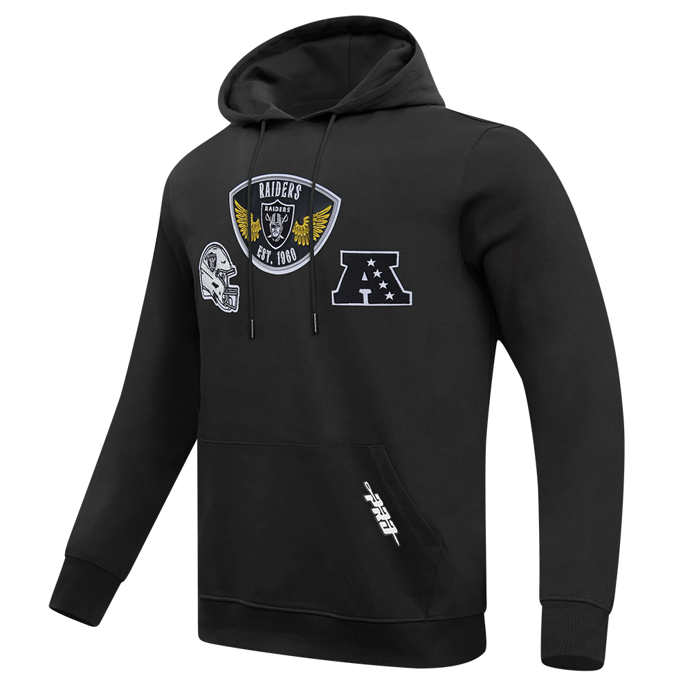NFL LAS VEGAS RAIDERS BORN FOR SPORT MEN'S FLC PO HOODIE (BLACK)