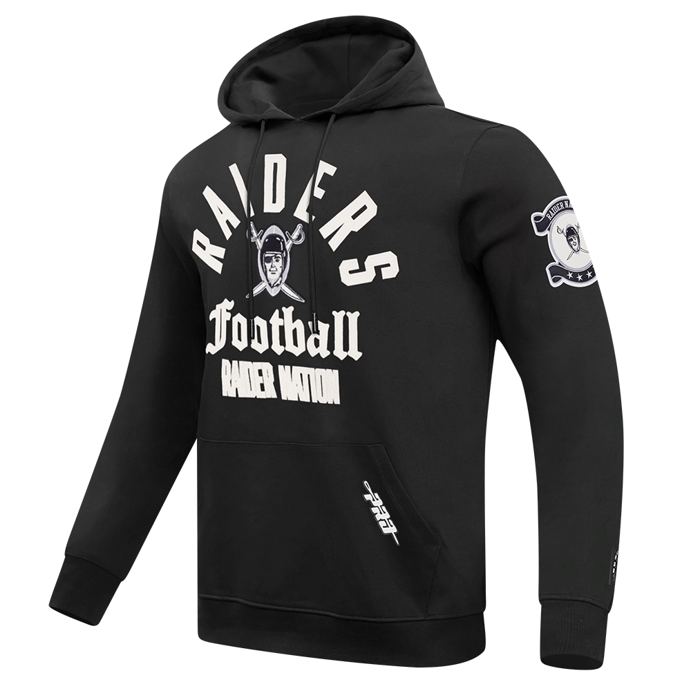 NFL LAS VEGAS RAIDERS MODERN ORIGINALS MEN'S FLC PO HOODIE (BLACK)