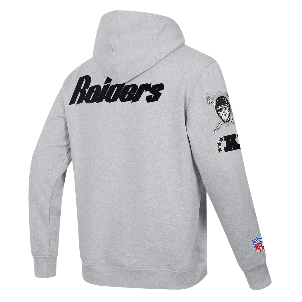 NFL LAS VEGAS RAIDERS MODERN ORIGINALS MEN'S FLC PO HOODIE (Heather Grey)