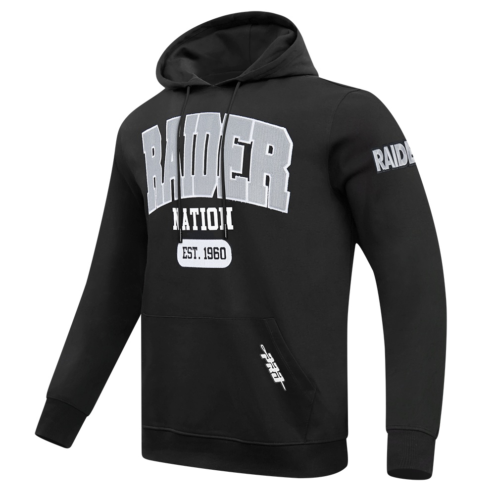 NFL LAS VEGAS RAIDERS CITY ARCH MEN'S FLC PO HOODIE (BLACK)