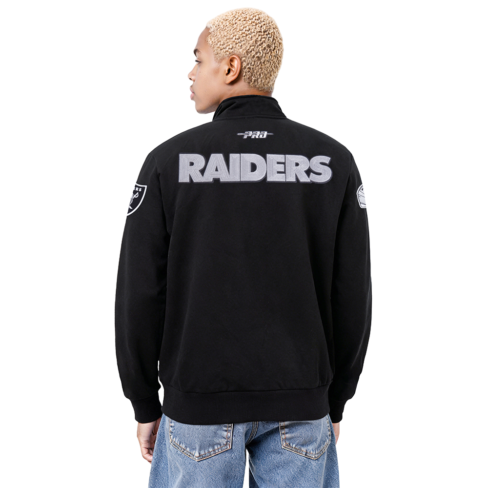 NFL LAS VEGAS RAIDERS CITY ARCH MEN'S FLC 1/4 ZIP (BLACK)
