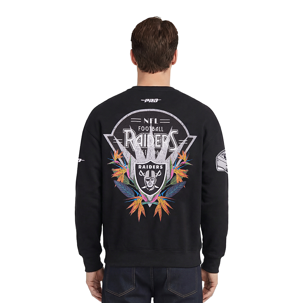 NFL LAS VEGAS RAIDERS PARADISE MEN'S CREWNECK SWEATSHIRT (BLACK)