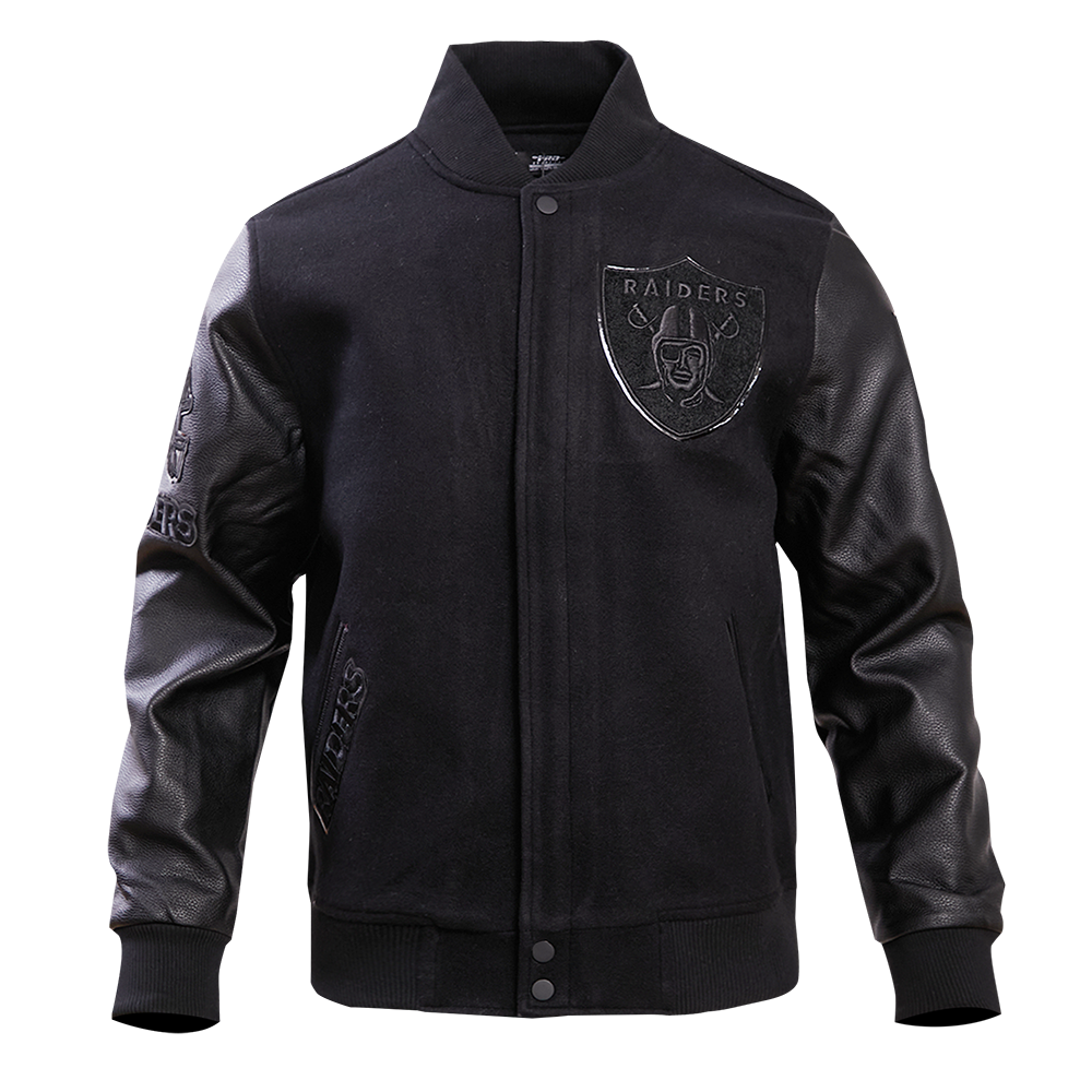 Las Vegas Raiders Oversized Leather Varsity Jacket