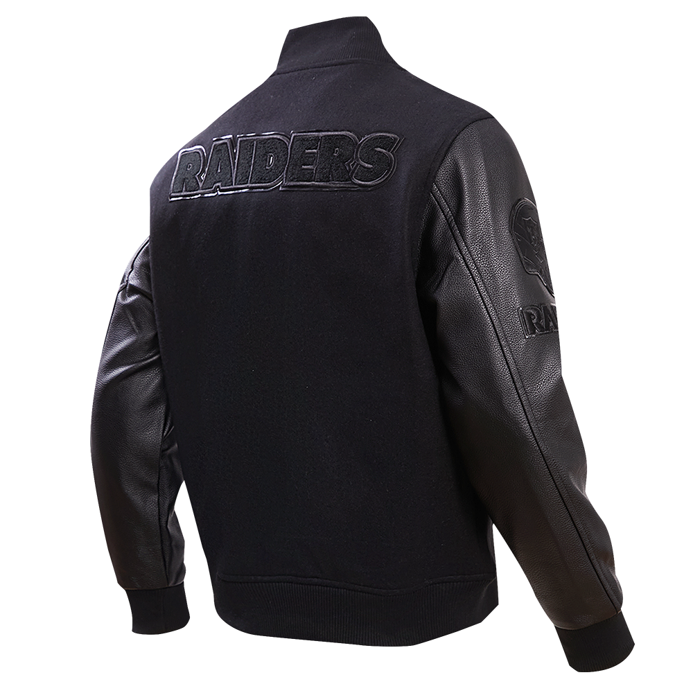 Las Vegas Raiders Pro Standard Logo Varsity Full-Zip Jacket - Black