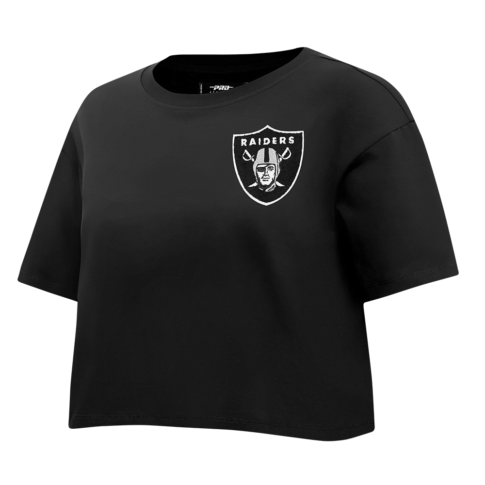NFL LAS VEGAS RAIDERS MASHUP WOMEN'S BOXY TEE (BLACK)
