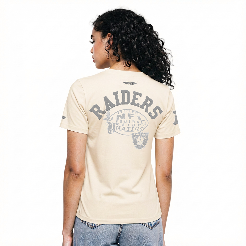 NFL LAS VEGAS RAIDERS STREET TEAM WOMEN'S SJ SLIM FIT TEE (EGGSHELL)