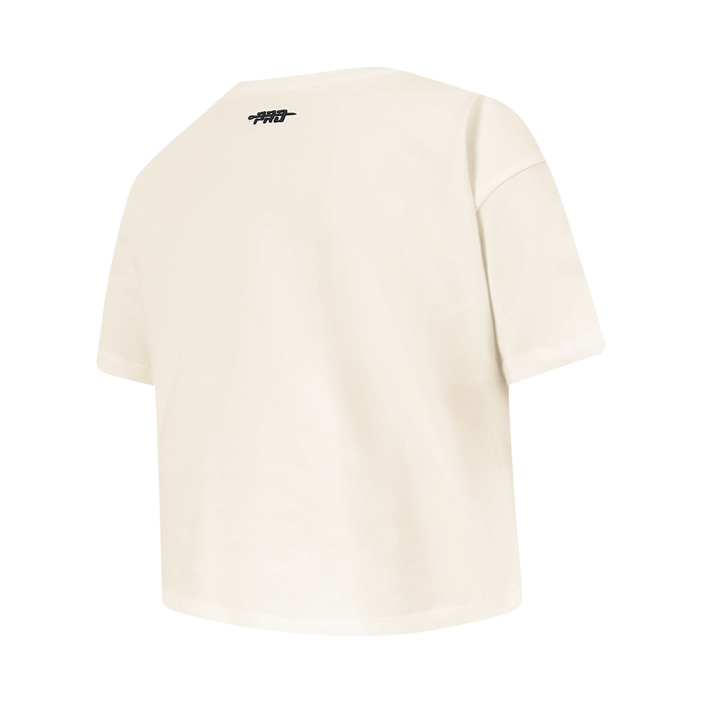 NFL LAS VEGAS RAIDERS RETRO CLASSIC BIG GIRL'S SS BOXY TEE (EGGSHELL)