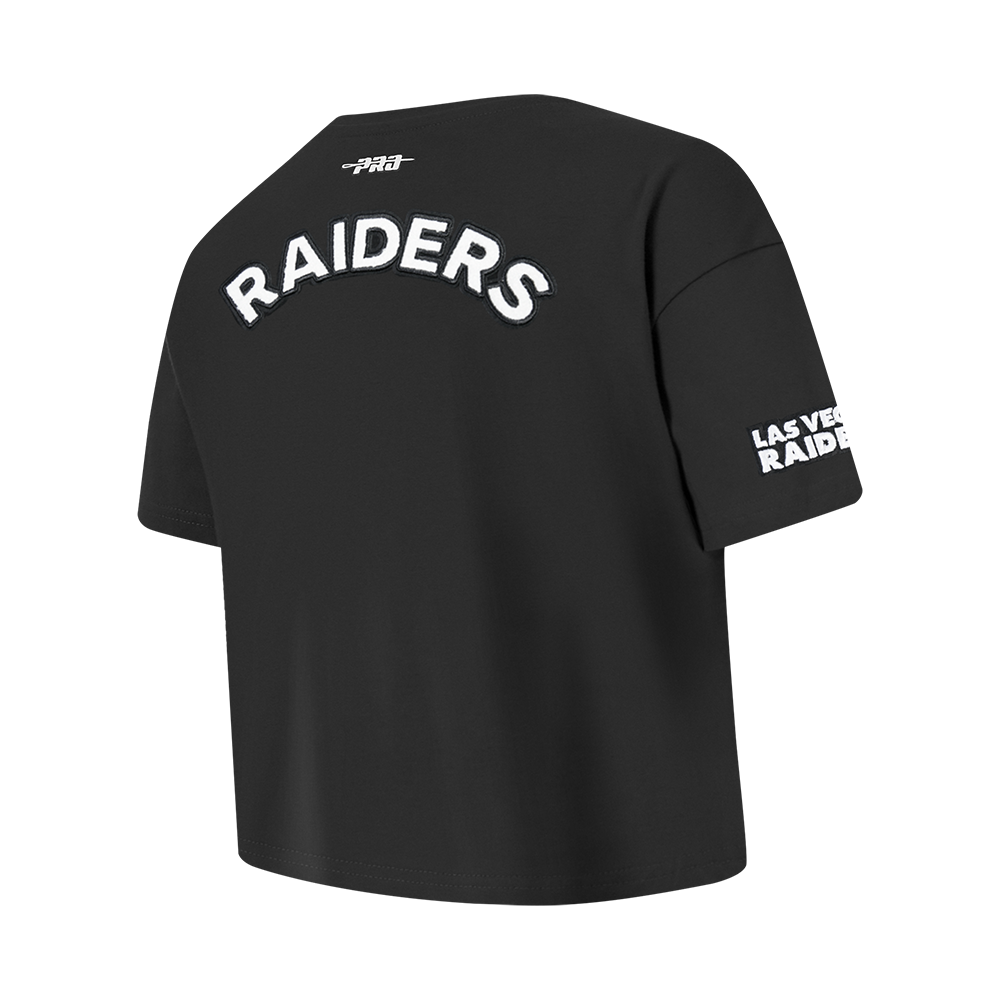 NFL LAS VEGAS RAIDERS CLASSIC BIG GIRL'S SS BOXY TEE (BLACK)