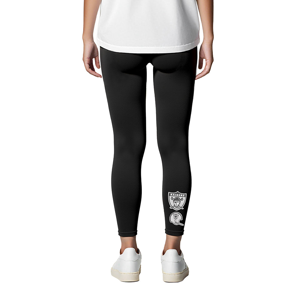 NFL LAS VEGAS RAIDERS RETRO CLASSIC BIG GIRLS  LEGGING (BLACK)