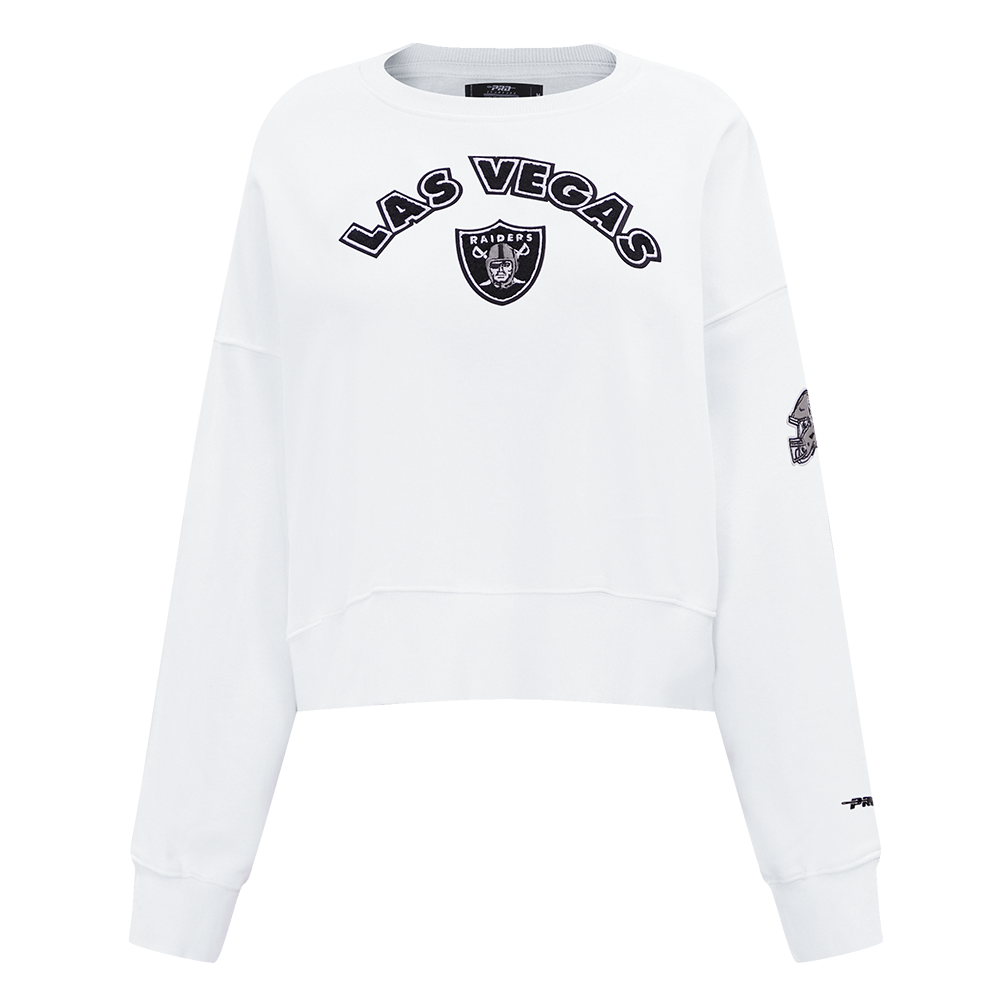 Las Vegas Raiders Cropped Sweatshirt - White
