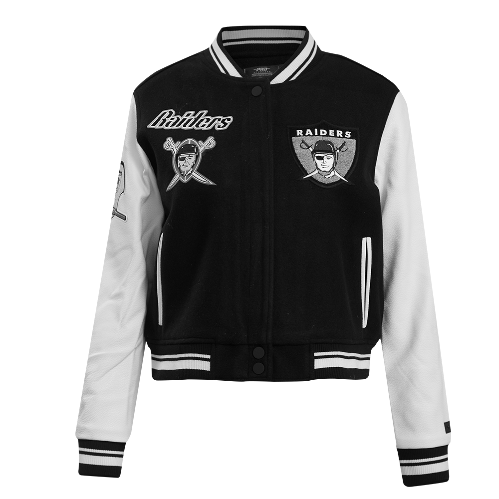Las Vegas Raiders Pro Standard Logo Varsity Full-Zip Jacket - Black