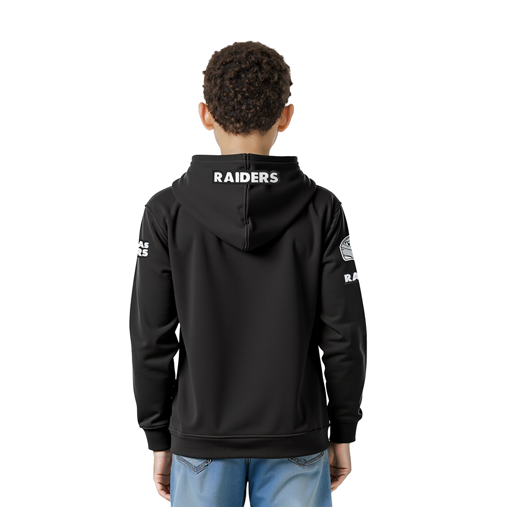 NFL LAS VEGAS RAIDERS CLASSIC LITTLE BOY'S FLC FZ HOODIE (BLACK)