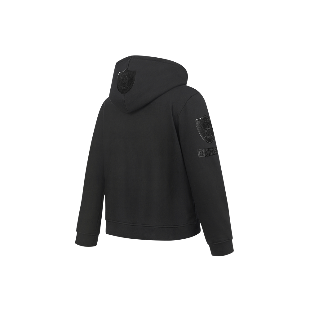 NFL LAS VEGAS RAIDERS CLASSIC 3BK LITTLE BOY'S FLEECE PO HOODIE (BLACK)