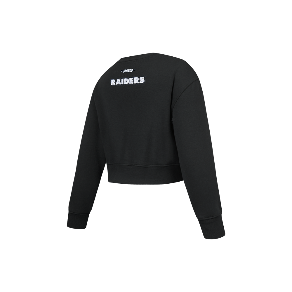 NFL LAS VEGAS RAIDERS CLASSIC LITTLE GIRL'S FLC CREWNECK (BLACK)