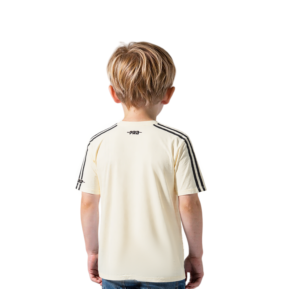 NFL LAS VEGAS RAIDERS RETRO CLASSIC TODDLER BOYS SHORT SLEEVE TAPING TEE (EGGSHELL/ BLACK)