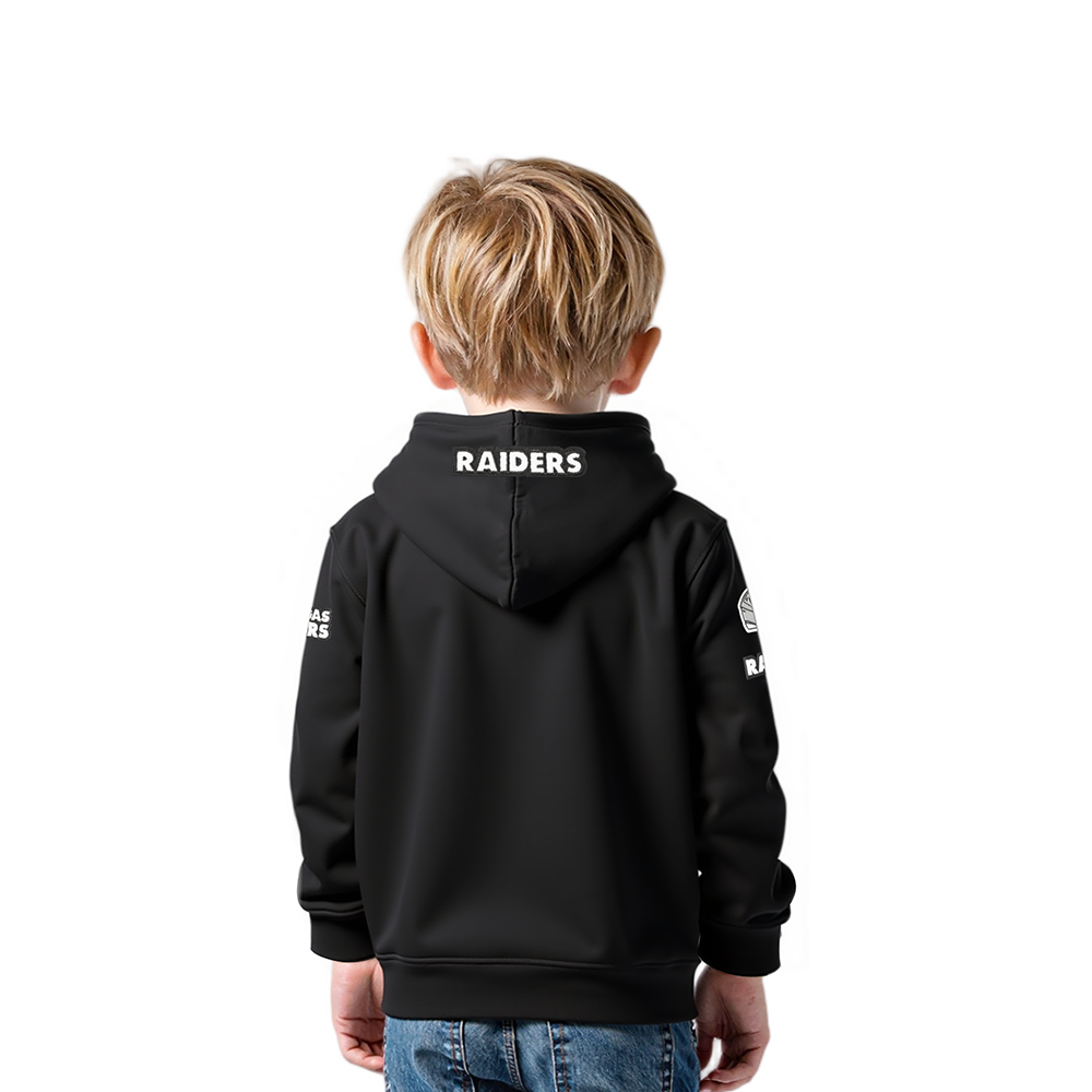 NFL LAS VEGAS RAIDERS CLASSIC TODDLER BOYS FLEECE PULLOVER HOODIE (BLACK)