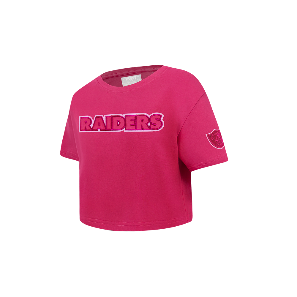 NFL LAS VEGAS RAIDERS TRIPLE PINK TODDLER GIRLS SHORT SLEEVE BOXY TEE (BEETROOT PURPLE)