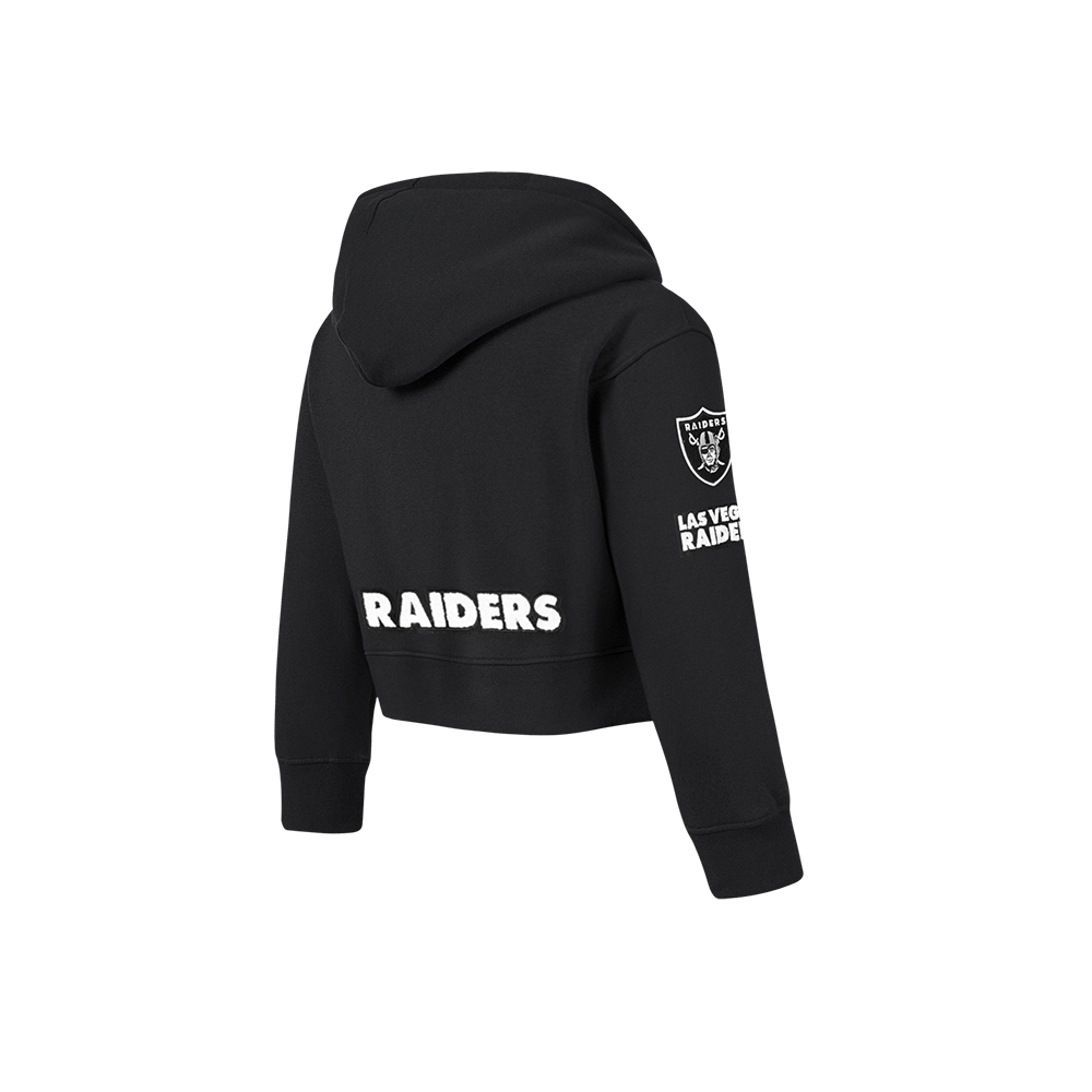 NFL LAS VEGAS RAIDERS CLASSIC TODDLER GIRL'S FLEECE FULL ZIP HOODIE (BLACK)