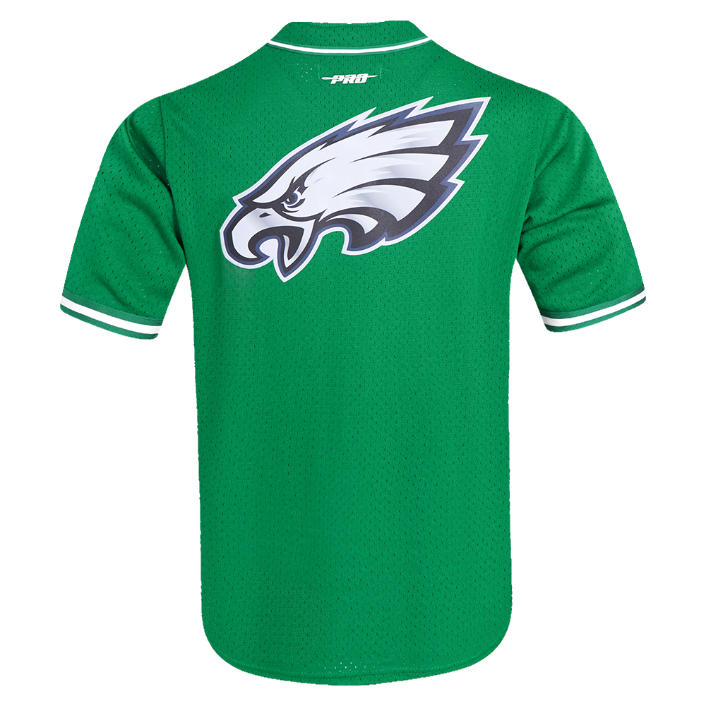 NFL PHILADELPHIA EAGLES CLASSIC MEN S MESH BUTTON DOWN JERSEY KELLY G Pro Standard