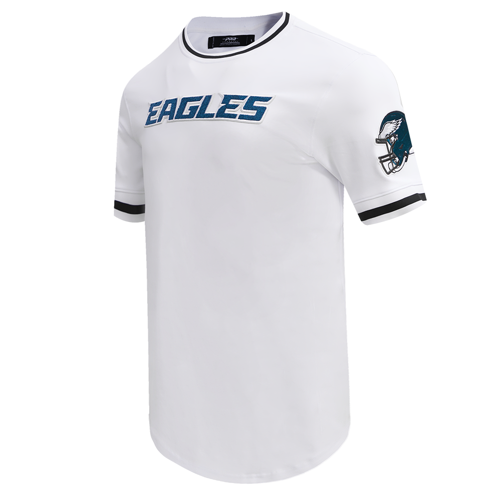 NFL PHILADELPHIA EAGLES CLASSIC CHENILLE MEN'S DOUBLE KNIT TEE (WHITE)