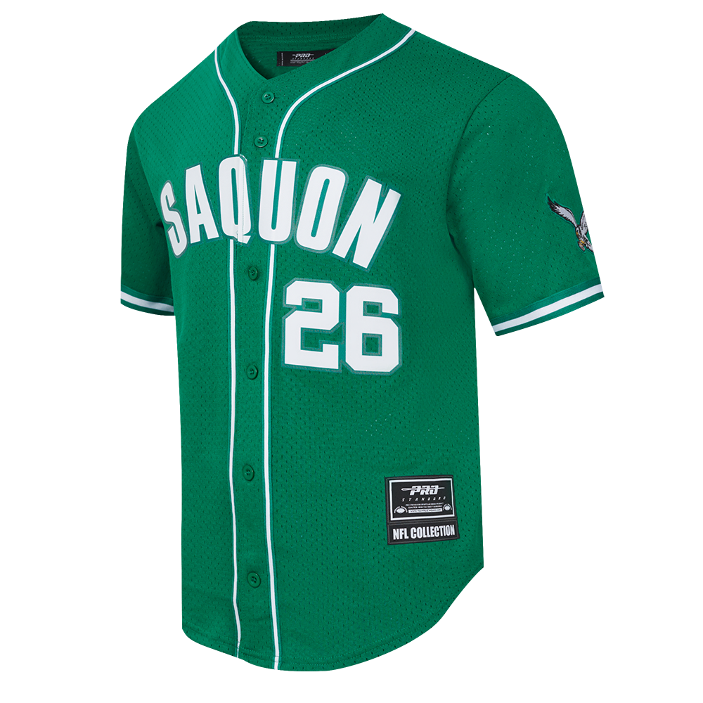 NFL PHILADELPHIA EAGLES CLASSIC MEN'S RETRO MESH BUTTON DOWN SHIRT (KELLY GREEN)