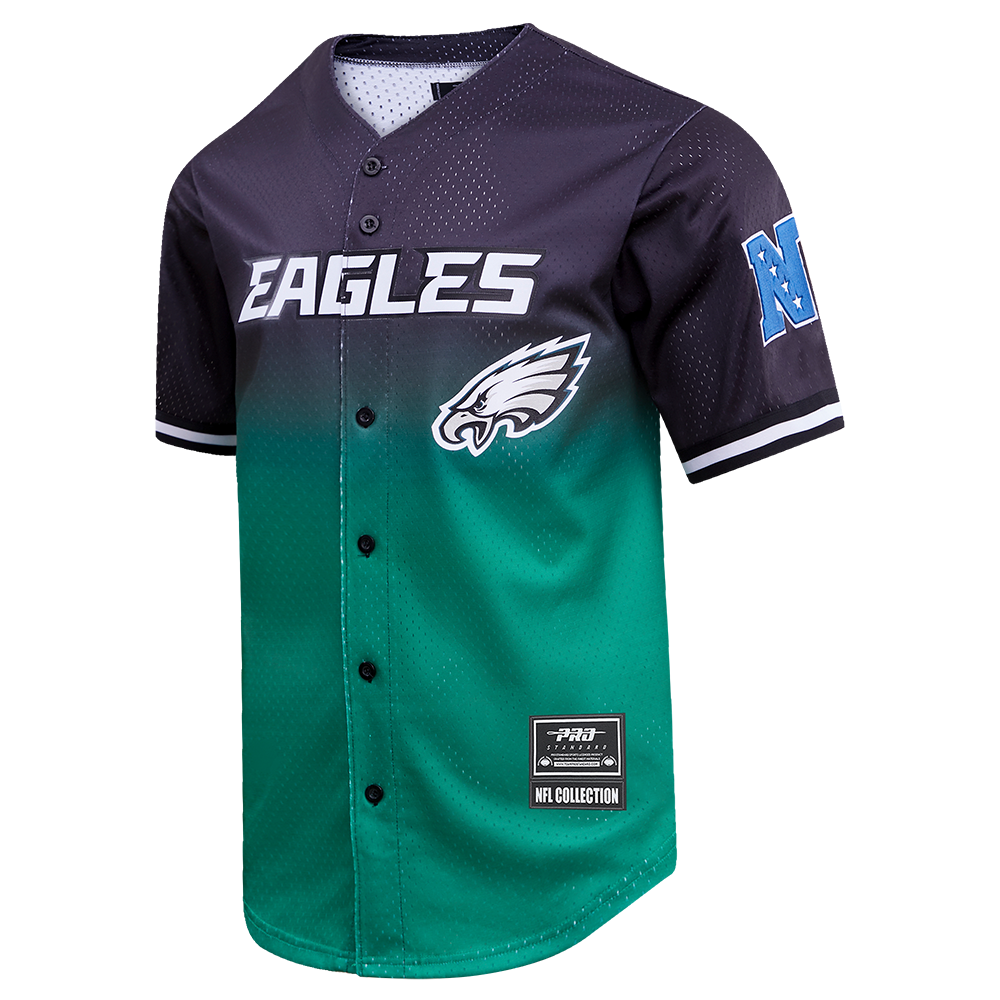 NFL PHILADELPHIA EAGLES TEAM MEN S MESH BUTTON DOWN JERSEY KELLY GREE Pro Standard