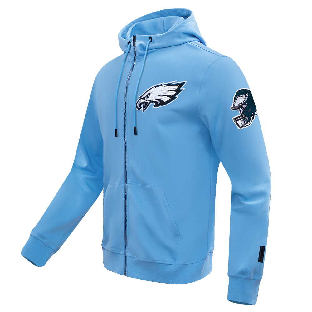 NFL PHILADELPHIA EAGLES CLASSIC CHENILLE MEN'S FZ HOODIE (UNIVERSITY BLUE)