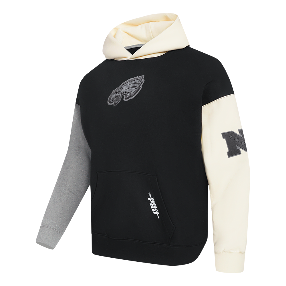 NFL PHILADELPHIA EAGLES REVERSE FRENCH TERRY MEN'S COLORBLOCK FLEECE PULLOVER HOODIE