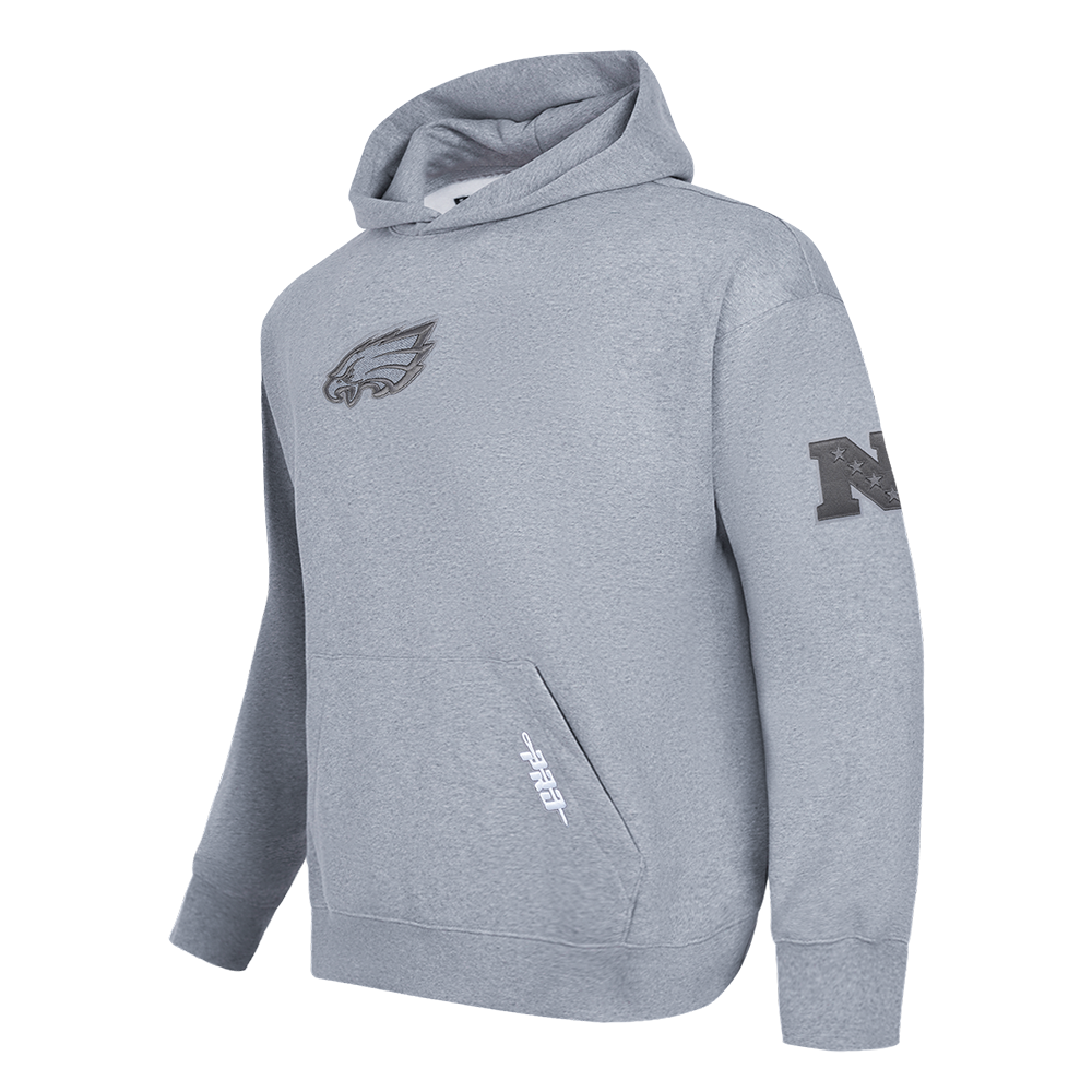 NFL PHILADELPHIA EAGLES REVERSE FRENCH TERRY MEN'S DROP SHOULDER FLC (DARK HEATHER GRAY)
