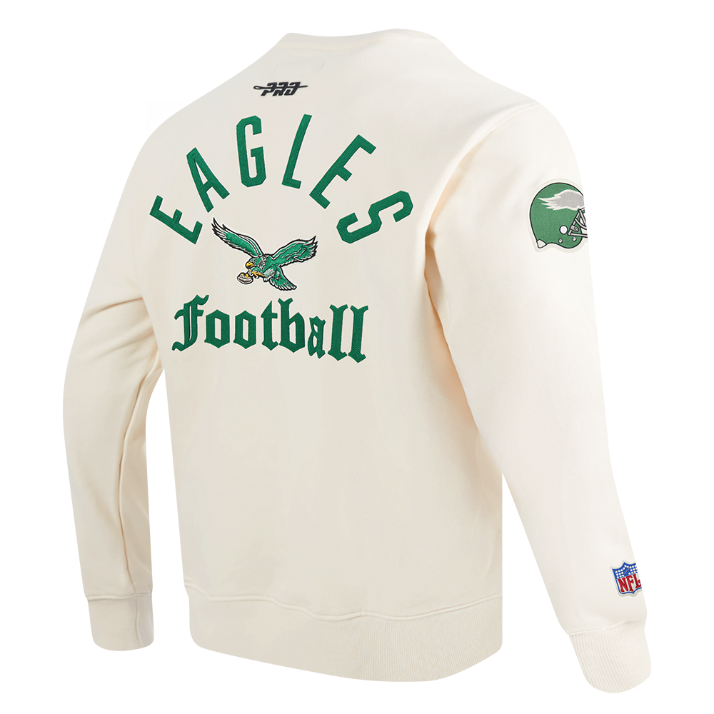 NFL PHILADELPHIA EAGLES MODERN ORIGINALS MEN'S FLC CREWNECK (EGGSHELL)
