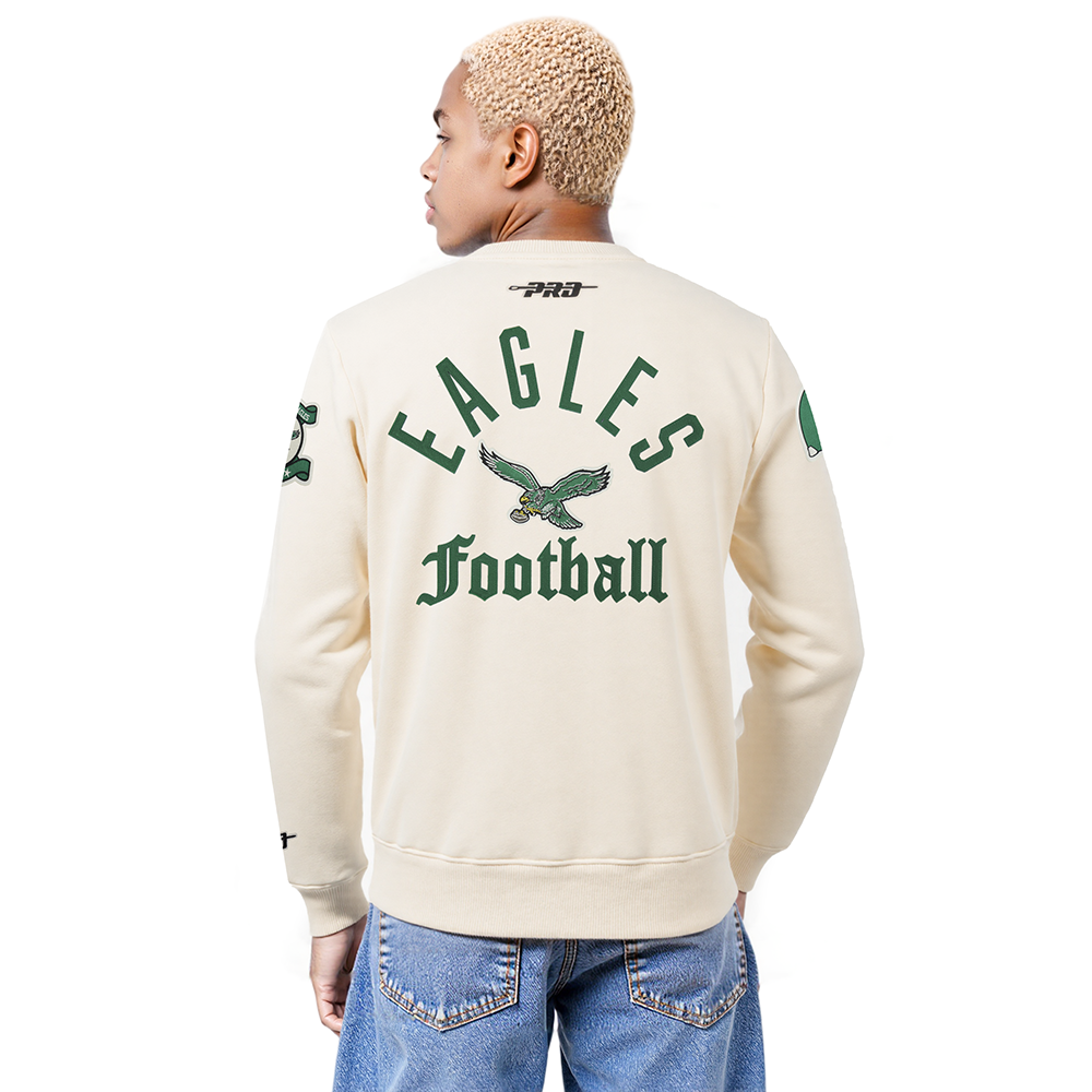 NFL PHILADELPHIA EAGLES MODERN ORIGINALS MEN'S FLC CREWNECK (EGGSHELL)