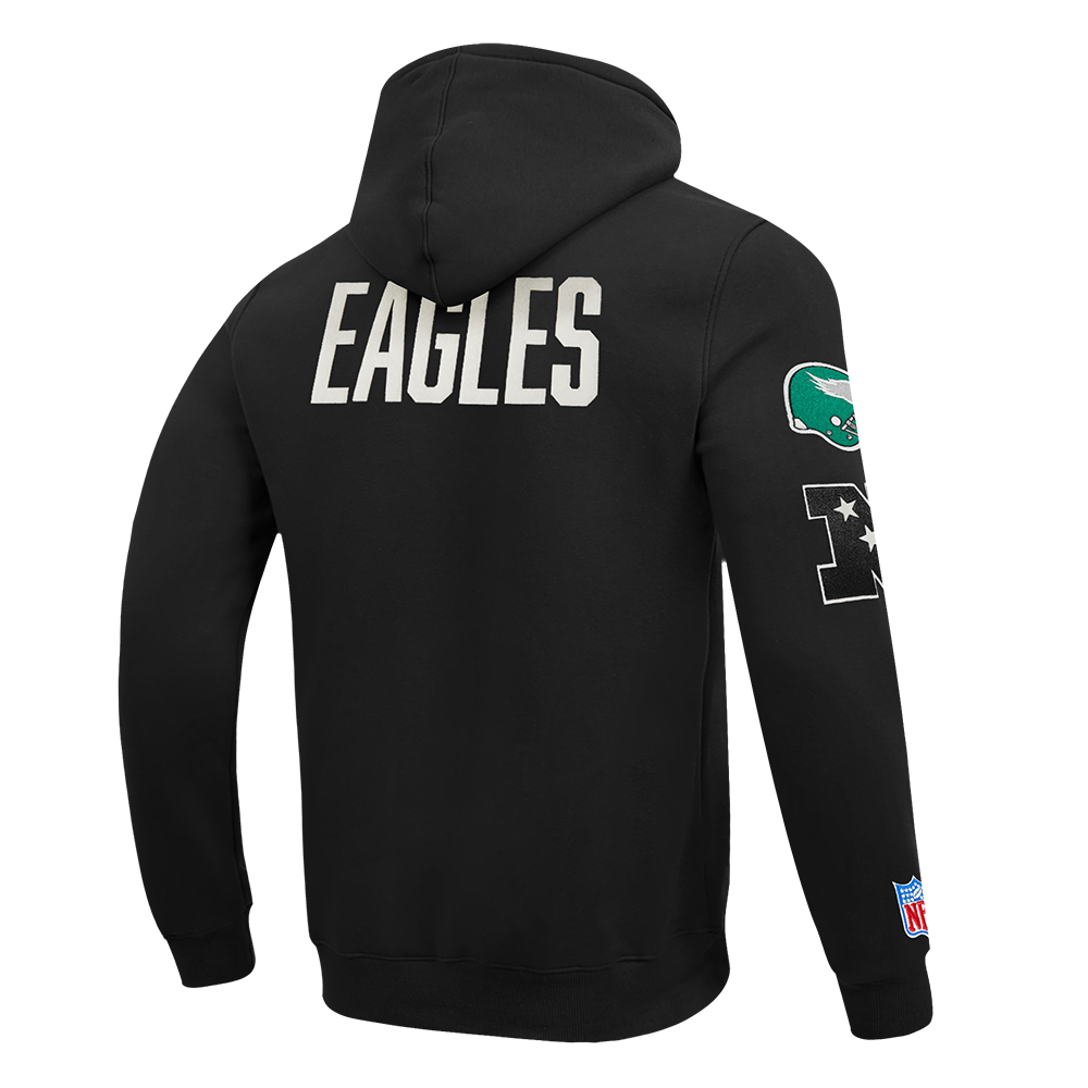 NFL PHILADELPHIA EAGLES MODERN ORIGINALS MEN'S FLC PO HOODIE (BLACK)