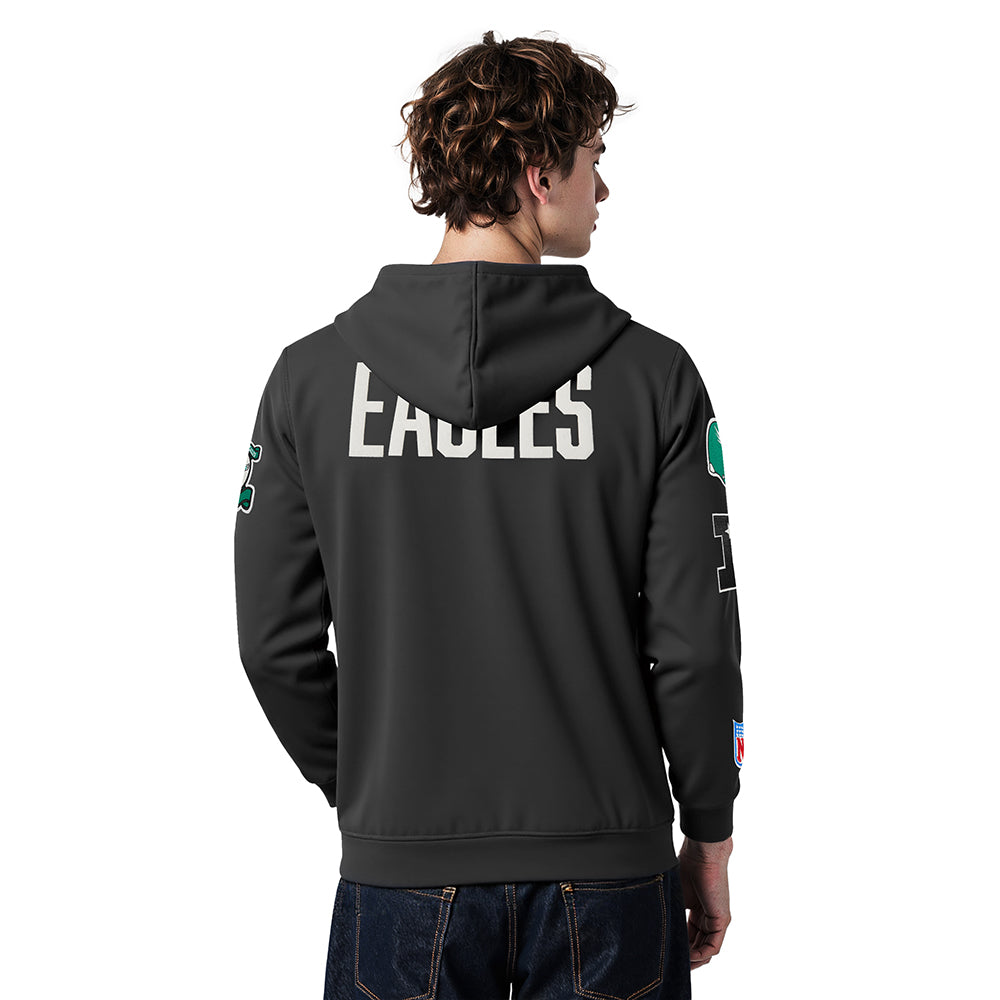 NFL PHILADELPHIA EAGLES MODERN ORIGINALS MEN'S FLC PO HOODIE (BLACK)