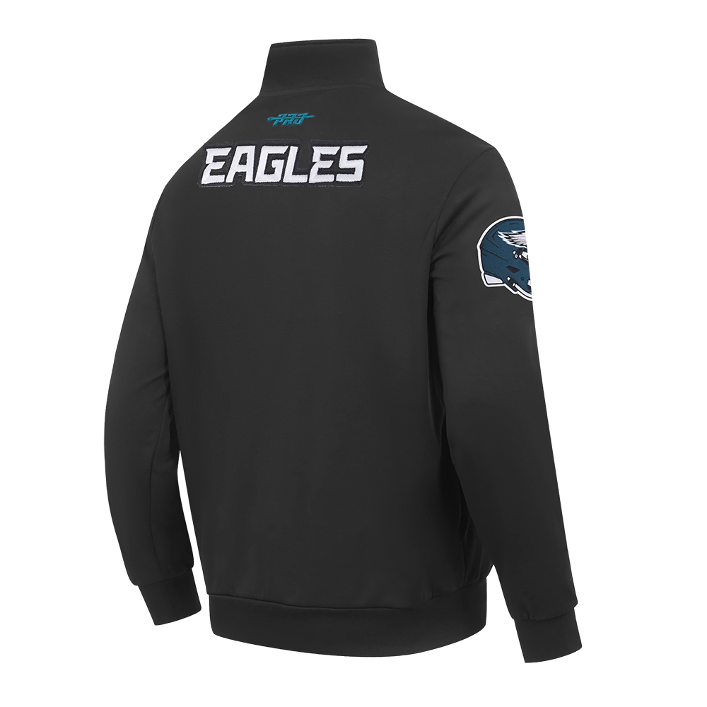 NFL PHILADELPHIA EAGLES CITY ARCH MEN'S FLC 1/4 ZIP (BLACK)